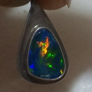 Elegant Multicolor Opal Pendant